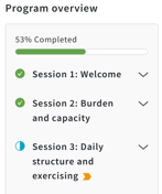 A screenshot of the program overview showing a highlighted session.