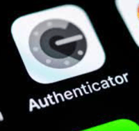 Een schermafbeelding van een telefoonscherm waarin het logo van de google authenticator zichtbaar is. 