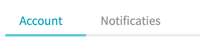 Een schermafbeelding van de pagina instellingen met de woorden Account en Notificaties.